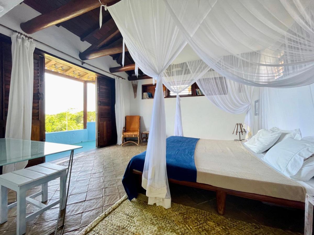 Bed and Breakfast Espelho Bahia Blue House Praia do Espelho Exterior foto